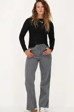 My Jewellery Top En Dentelle Avec Col Bateau Noir Online