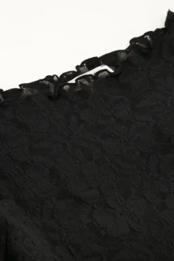My Jewellery Top En Dentelle Avec Col Bateau Noir Online