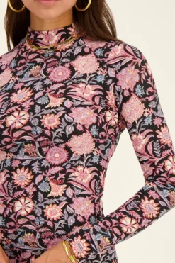 My Jewellery Top Noir Fleuri Discount