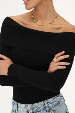 My Jewellery Top Texturé Noir Discount