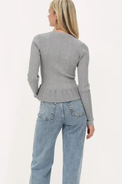 My Jewellery Top Peplum Argenté Avec Lurex Sale