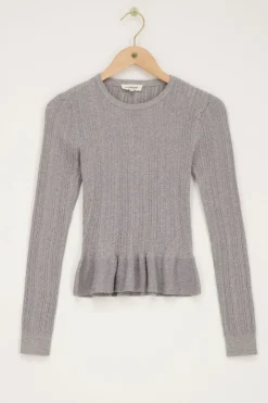 My Jewellery Top Peplum Argenté Avec Lurex Sale