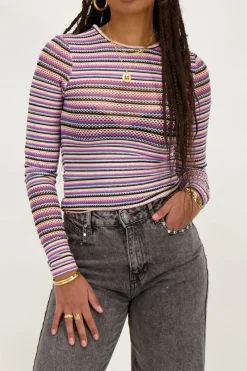 My Jewellery Top Rayé Multicolore Fashion