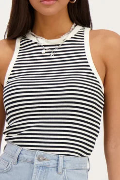 My Jewellery Top Rayé Et Blanc Noir Sale