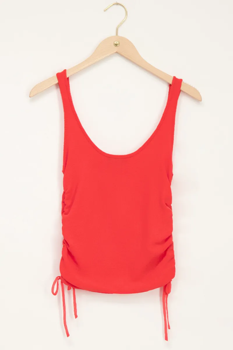 My Jewellery Top Rouge Avec Cordon De Serrage Clearance