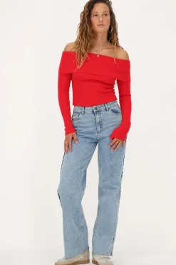 My Jewellery Top Texturé Rouge Sale