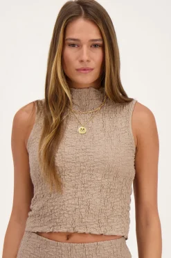 My Jewellery Top Sans Manches Taupe Fashion