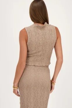 My Jewellery Top Sans Manches Taupe Fashion