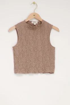My Jewellery Top Sans Manches Taupe Fashion
