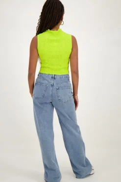 My Jewellery Top Sans Manches Vert Citron Vert citron/Vert Discount