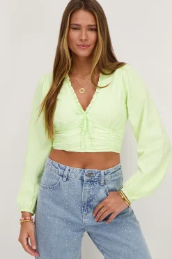 My Jewellery Top à Volants Et Smocks Vert Clearance