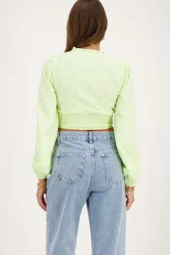 My Jewellery Top à Volants Et Smocks Vert Clearance