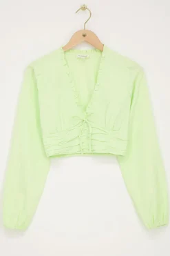 My Jewellery Top à Volants Et Smocks Vert Clearance