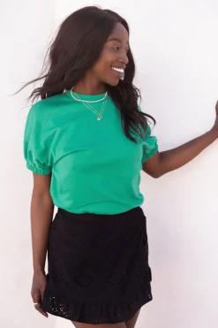 My Jewellery Top Avec Manches élastiques Vert Clearance