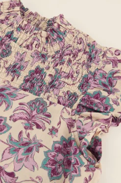 My Jewellery Top Violet à Smocks Sans Manches Hot