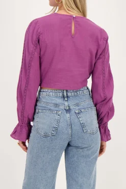 My Jewellery Top Violet Avec Bande Et Boutons Online