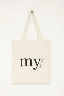My Jewellery Tote Bag Beige Outlet