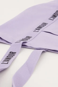 My Jewellery Tote Bag Lilas En Lin L'amour Violet clair Hot