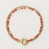 My Jewellery Triple Bracelet Avec Perles Rouges Best