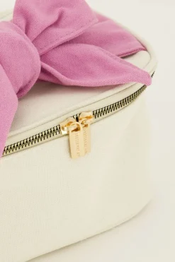 My Jewellery Trousse De Toilette Beige Avec Nœud Rose Discount