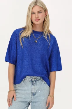 My Jewellery T-shirt Oversize Avec Lurex Bleu Online