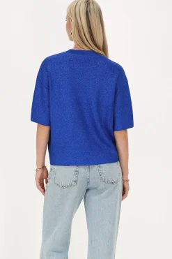 My Jewellery T-shirt Oversize Avec Lurex Bleu Online