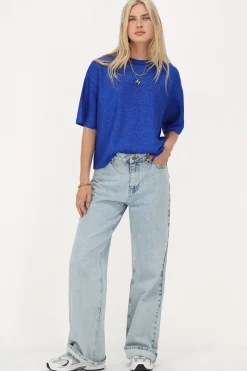 My Jewellery T-shirt Oversize Avec Lurex Bleu Online