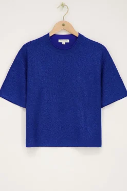 My Jewellery T-shirt Oversize Avec Lurex Bleu Online