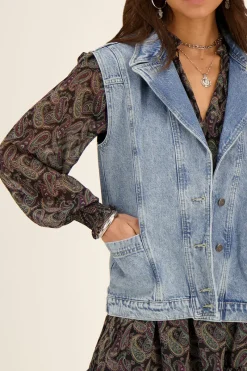 My Jewellery Veste En Denim Bleu Sans Manches Online