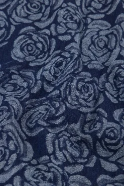 My Jewellery Veste En Jean Bleu Avec Des Roses Sale