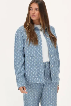 My Jewellery Veste En Jean Bleu Avec Paillettes Outlet