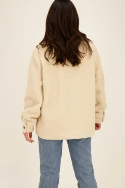 My Jewellery Veste En Teddy Beige Avec Boutons Best