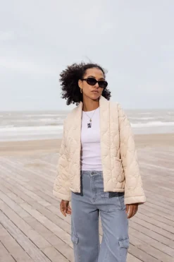 My Jewellery Veste Kimono Matelassée Beige Online