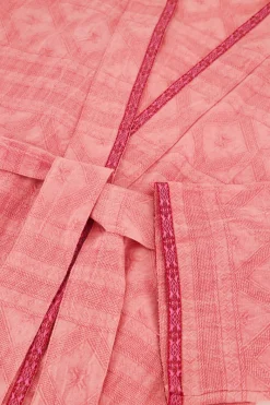 My Jewellery Veste Kimono Rose En Jacquard New