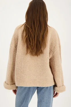 My Jewellery Veste Kimono Teddy Beige New