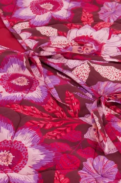 My Jewellery Veste Matelassée Marron Avec Nœuds Et Imprimé Floral Rose Online