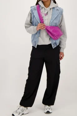 My Jewellery Veste Sans Manches En Denim Avec Ceinture élastique Bleu Fashion