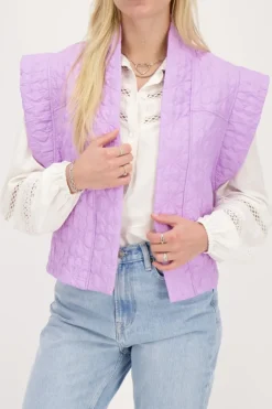 My Jewellery Veste Sans Manches Matelassée Lilas Violet clair New