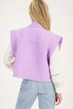 My Jewellery Veste Sans Manches Matelassée Lilas Violet clair New