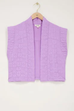 My Jewellery Veste Sans Manches Matelassée Lilas Violet clair New