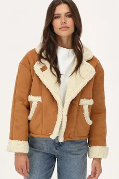 My Jewellery Veste Teddy En Daim Cognac Sale