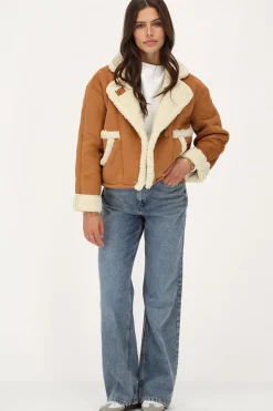 My Jewellery Veste Teddy En Daim Cognac Sale