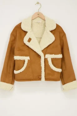 My Jewellery Veste Teddy En Daim Cognac Sale