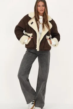 My Jewellery Veste Teddy En Daim Marron Best